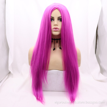 Vigorous cheap synthetic wigs long hair with lowest price wholesale synthetic non lace front wig cosplay for black women